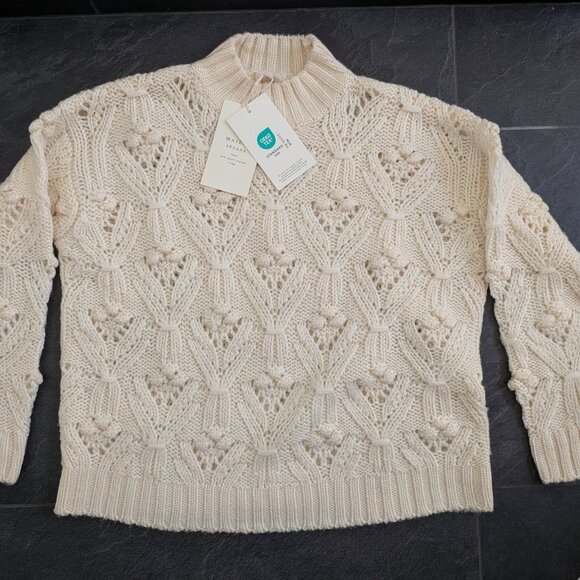 Sezane Igor Jumper NWT  XS in Ecru (Hard to Find) - Picture 4 of 7